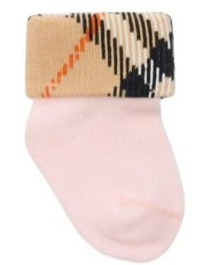 Burberry Two-Piece Cotton Blend Socks Set - Pink