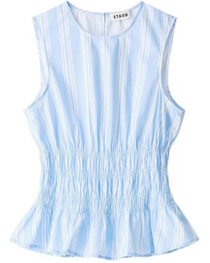STAUD Striped Top - Blue
