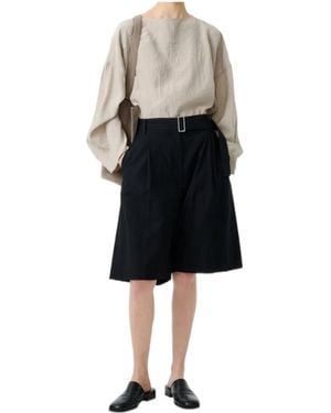 Studio Nicholson Creon Belted Shorts - Black