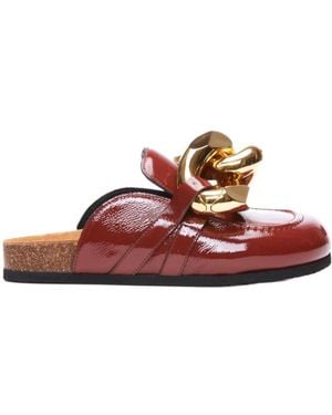JW Anderson Jw Anderson Chain Detailed Slip-On Loafers - Brown