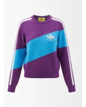 Gucci X Adidas Logo Jumper - Purple