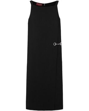 Gucci Heavy Sable Horsebit Dress - Black
