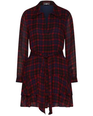 Marella Georgette Flounce Dress - Purple