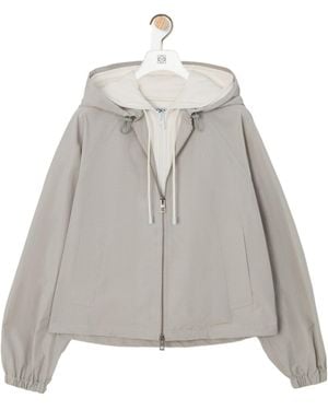 Loewe Parka En Coton Technique - Grey