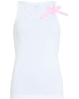 Patou Logo Bow Tank Top - White