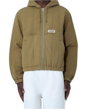 Stussy Hooded Quilted Jacket - Green