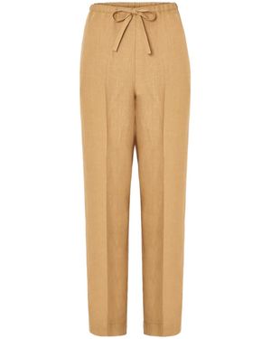 forte_forte Elastic Waist Casual Pants - Natural