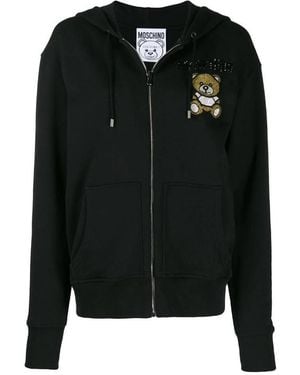 Moschino Beaded Teddy Bear Casual Jacket - Black