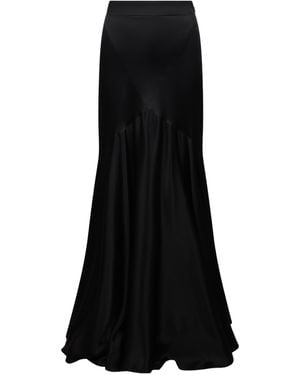 Nina Ricci Satin Mermaid Maxi Skirt - Black