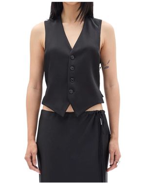 Ann Demeulemeester Tiuku V-Neck Tailored Waistcoat - Black