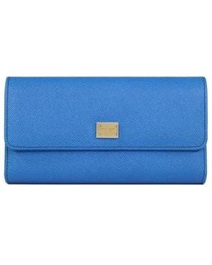 Dolce & Gabbana Logo Details Wallet - Blue