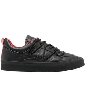 Ferrari Lace-Up Low-Cut Casual Shoes - Black