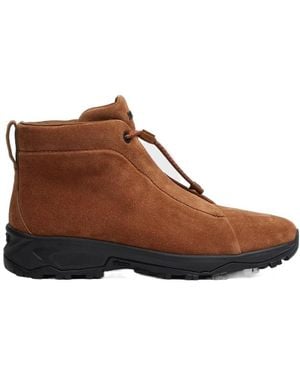 ZEGNA Triple Stitch Vetta Suede Trainers - Brown