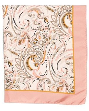 D'Aniello Paisley-Print Silk Scarf - Pink