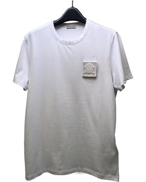 Moncler T-Shirt With Round Neck And Short Sleeves - Grey