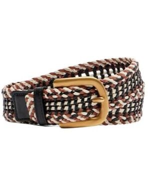 Gabriela Hearst Woven Leather Belt - White