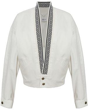 Versace Long-Sleeved Casual Jacket - White