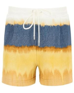 Alberta Ferretti Tie Dye Print Jersey Shorts - Blue