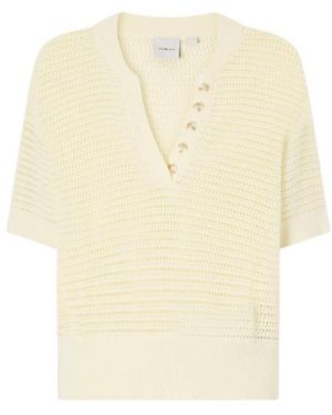 Varley Open-Knit Cotton Top - Natural