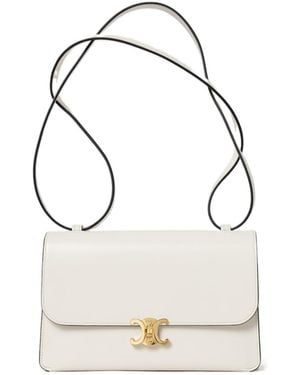 Celine Le 17 Flap Shoulder Bag - White