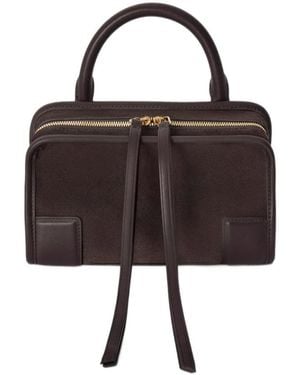 Loewe Zip-Up Top Handle Bag - Brown