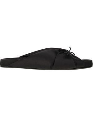 Repetto Pleated Slippers - Black