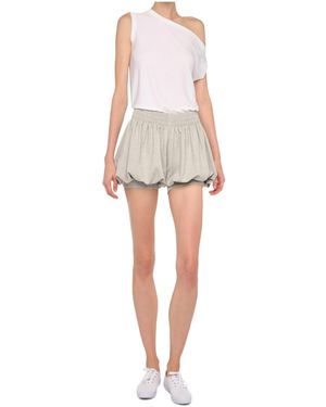 Norma Kamali Boyfriend Puff Short - White
