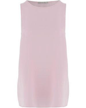 Allude Sleeveless Stretch Top - Pink