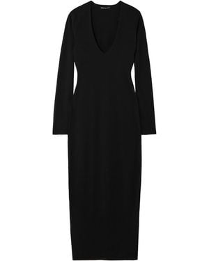 James Perse Cotton-Blend Jersey Midi Dress - Black