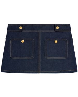 Celine Trapeze Mini Skirt - Blue