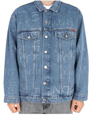 Martine Rose Buttoned Denim Jacket - Blue