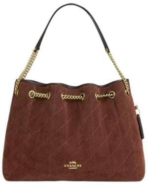 COACH Evelyn Shoulder Bag With Quilting - Brown