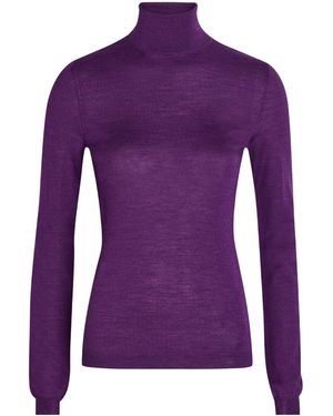 Maison Margiela Wool And Silk-Blend Top - Purple