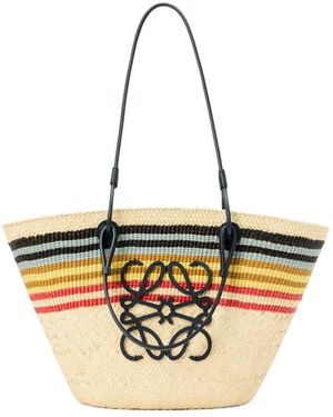 Loewe Medium Anagram Basket Bag - Metallic