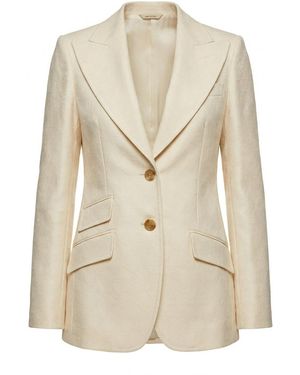 Gucci Jacquard Tailored Blazer - Natural