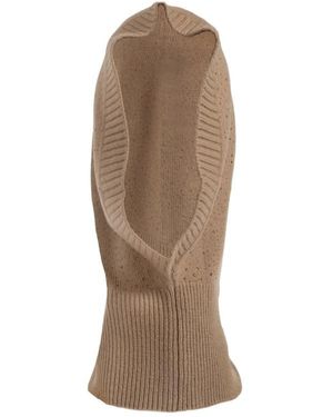 Max Mara Crystal-Embellished Balaclava - Brown