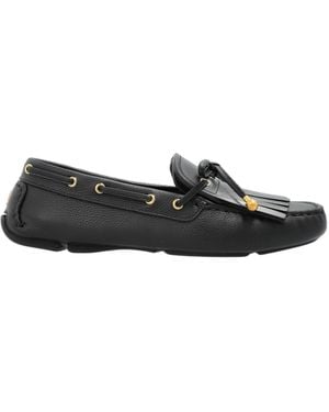 Jimmy Choo Bow Detailed Flat Loafers - Black