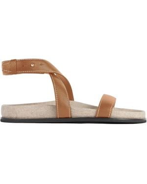 サンダル・ミュール TOTEME LEATHER CHUNKY SANDAL Totême The Leather Chunky Sandal black/ecru | REVERSIBLE