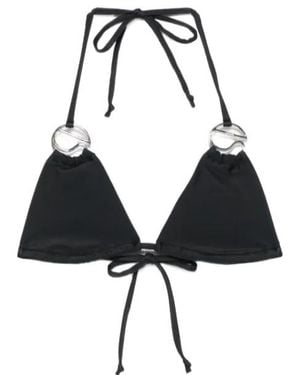 Coperni Logo-Appliqué Bikini Top - Black