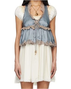 Chloé Tie-Waist Sleeveless Top - Blue