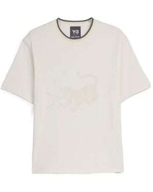 Y-3 X Wales Bonner Tiger-Print Ringer T-Shirt - White