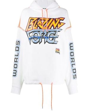 McQ Pattern Printed Hooded Sweater - White