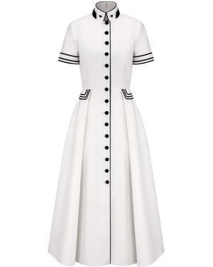 Dior Mid-Length Belted Shirtdress - White