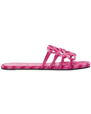 Loewe Petal Anagram Embroidered Sandals - Pink
