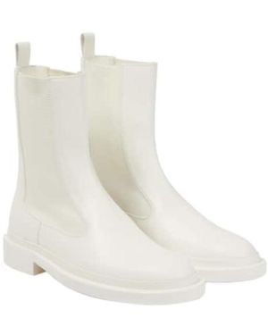 Jil Sander Leather Ankle Boots - White