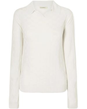 Kallmeyer Caleb Knitted Polo Sweater - White