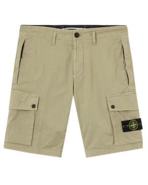 Stone Island Slim-Fit Cargo Bermuda Shorts With Zip Pockets - Green