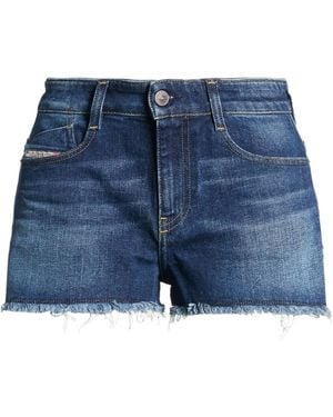 DIESEL Medium Denim Hot Pants - Blue