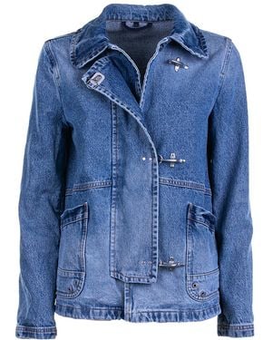 Fay Toggle Fastening Jacket - Blue