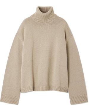 Frankie Shop Rhea Turtleneck Jumper - Natural